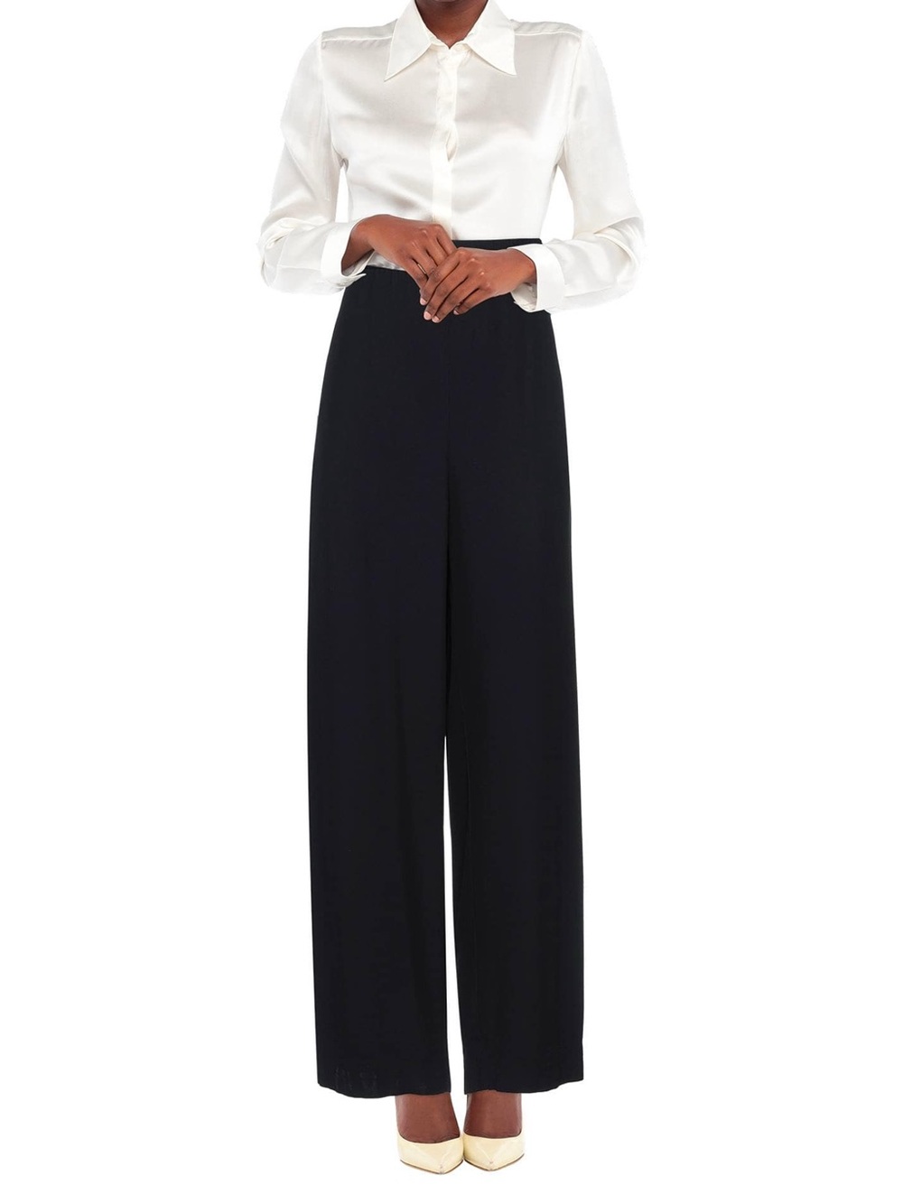 Ballantyne Black Straight Leg Wide Leg Trousers 6